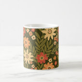 土色のボヘミアの花 コーヒーマグカップ (中央)