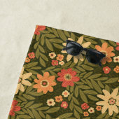 土色のボヘミアの花 ビーチタオル (インサイチュ)