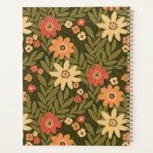 土色のボヘミアの花 プランナー手帳 (裏面)