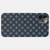 土色の花柄幾何学タイル Case-Mate iPhoneケース (裏面(横))