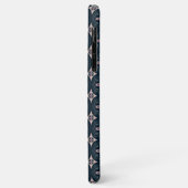 土色の花柄幾何学タイル Case-Mate iPhoneケース (裏面/左)