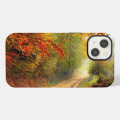 土道を覆う紅葉と木々 iPhoneケース (裏面横)