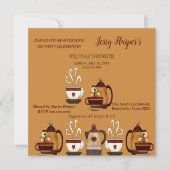 土鍋での午後の紅茶パーティー　ブライダルシャワー 招待状 (正面)