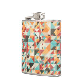 土音の幾何パターン フラスク (左)