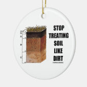 土(土地平線)のような土を扱うことを止めて下さい メタルオーナメント (左)