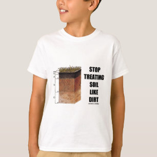 土(土地平線)のような土を扱うことを止めて下さい Tシャツ