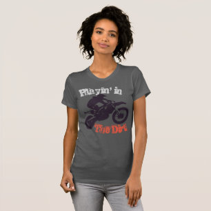 "土" DirtbikeおよびMotorcross #2のPlayin Tシャツ