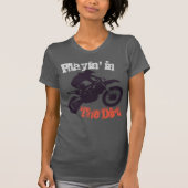 "土" DirtbikeおよびMotorcross #2のPlayin Tシャツ (正面)