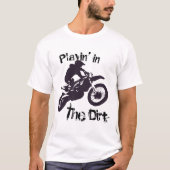 "土" Dirtbike及びMotorcross #5のPlayin Tシャツ (正面)