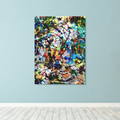 圧倒されたパート2 -抽象芸術アート キャンバスプリント (インサイチュ (ウッドフロア))