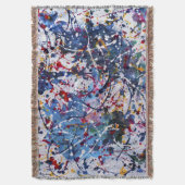 圧倒された2カラフルオリジナル抽象芸術アート スローブランケット (正面縦)