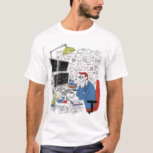圧倒される科学者退屈なオフィスTシャツ Tシャツ