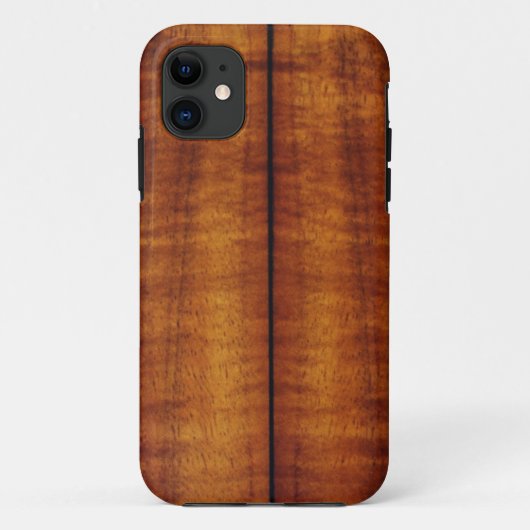 圧倒する割れたハワイアンのKoa Longboardのスタイル Case-Mate iPhoneケース (裏面)