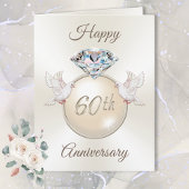 圧倒する3つのサイズの第60結婚記念日カード カード
