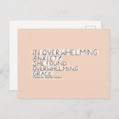 圧倒的な不安の中で圧倒的な恵みを見つける ポストカード (正面/裏面)