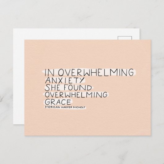 圧倒的な不安の中で圧倒的な恵みを見つける ポストカード (正面/裏面)