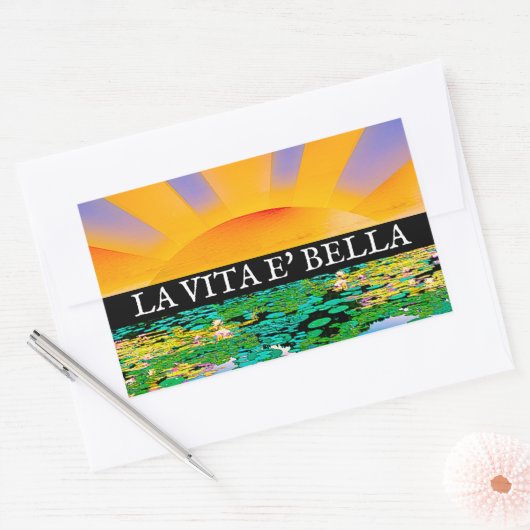 圧倒的な平穏 長方形シール (封筒)