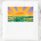 圧倒的な静けさ 長方形シール (バッグ)