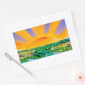 圧倒的な静けさ 長方形シール (封筒)