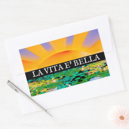 圧倒的な静けさ 長方形シール