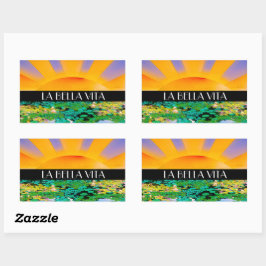 圧倒的な静けさ 長方形シール