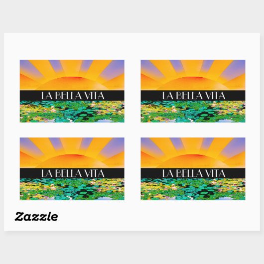 圧倒的な静けさ 長方形シール (シート)