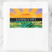 圧倒的な静けさ 長方形シール (バッグ)