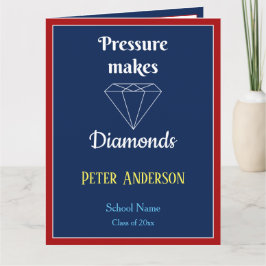 圧力でダイヤモンドの卒業カードを作成 サンキューカード