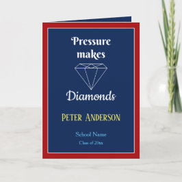 圧力でダイヤモンドの卒業カードを作成 サンキューカード