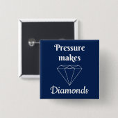 圧力でダイヤモンドを作成ボタン 缶バッジ (正面&裏面)