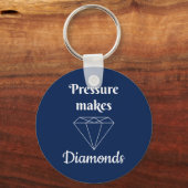 圧力でダイヤモンドを作成 キーホルダー (正面)