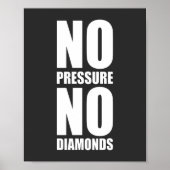 圧力なしダイヤモンドなしやる気を起こさせる ポスター (正面)