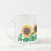 圧力の下での猶予：インスパイアのヒマワリ引用文 フロストグラスマグカップ (左)