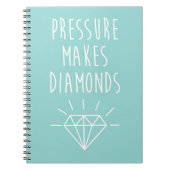 圧力はダイヤモンドの引用文を作ります ノートブック (正面)