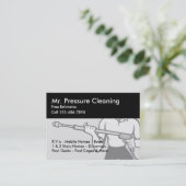 圧力クリーニングとサンドブラストサービス 名刺 (スタンド正面)
