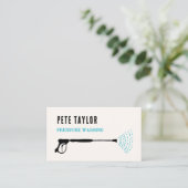 圧力パワーウィンドウの洗浄 名刺 (スタンド正面)