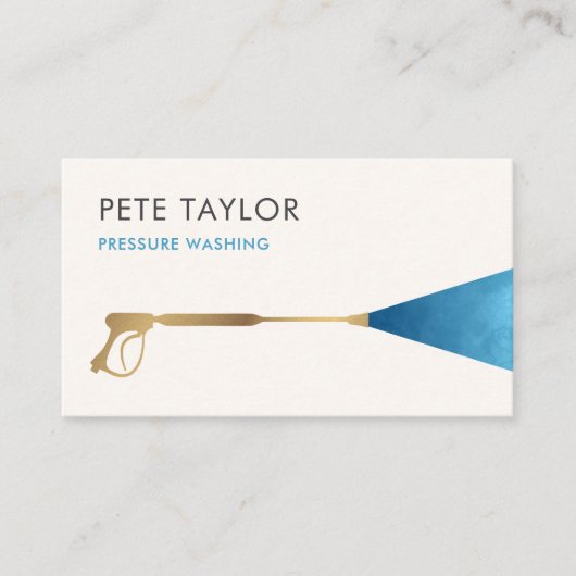 圧力パワーウィンドウの洗浄 名刺 (正面)