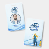 圧力洗モダン浄力ハウスクリーニング バッジ (正面＆裏面)