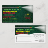 圧力洗浄およびクリーニングの名刺テンプレート 名刺 (正面/裏面)