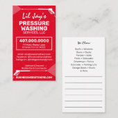 圧力洗浄およびクリーニングの名刺テンプレート 名刺 (正面/裏面)