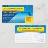 圧力洗浄およびクリーニングの名刺テンプレート 名刺 (正面/裏面)