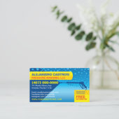 圧力洗浄およびクリーニングの名刺テンプレート 名刺 (スタンド正面)