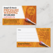 圧力洗浄およびクリーニングの名刺テンプレート 名刺 (正面/裏面)