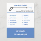 圧力洗浄およびパワー洗浄洗浄フライヤー チラシ (正面)