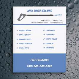 圧力洗浄およびパワー洗浄洗浄フライヤー チラシ