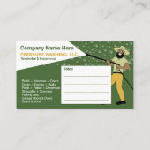 圧力洗浄および洗浄テンプレートの風合 名刺 (裏面)