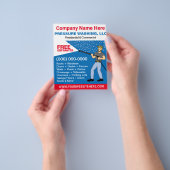 圧力洗浄および洗浄テンプレート チラシ (手)