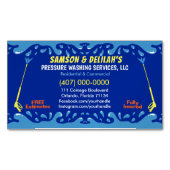 圧力洗浄および洗浄テンプレート マグネット名刺 (正面)