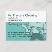 圧力洗浄および洗浄 名刺 (正面)