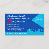 圧力洗浄および清掃用名刺テンプレート 名刺 (正面)
